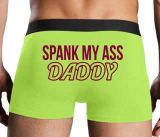 Spank My Ass Daddy - Neon Yellow Boxer Brief