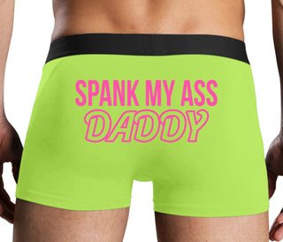 Spank My Ass Daddy - Neon Yellow Boxer Brief