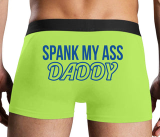 Spank My Ass Daddy - Neon Yellow Boxer Brief