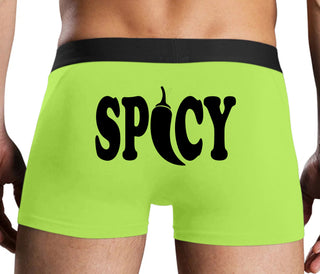 Spicy - Cute Pepper Logo - Neon Yellow Boxer Brief