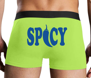 Spicy - Cute Pepper Logo - Neon Yellow Boxer Brief