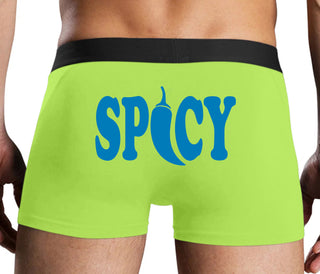 Spicy - Cute Pepper Logo - Neon Yellow Boxer Brief
