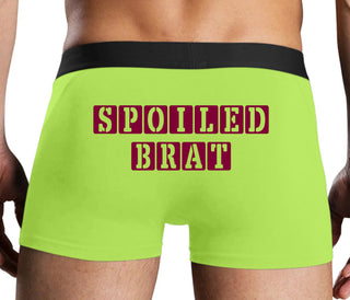 Spoiled Brat - Block Design - Neon Yellow Boxer Brief