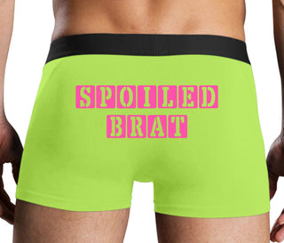 Spoiled Brat - Block Design - Neon Yellow Boxer Brief