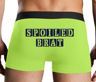 Spoiled Brat - Block Design - Neon Yellow Boxer Brief