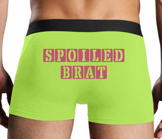 Spoiled Brat - Block Design - Neon Yellow Boxer Brief