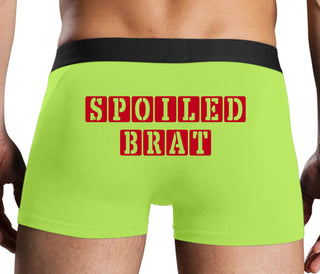 Spoiled Brat - Block Design - Neon Yellow Boxer Brief