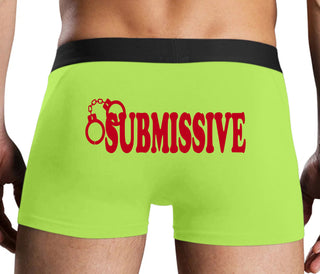 Submissive - Cuff Logo - Neon Yellow Boxer Brief