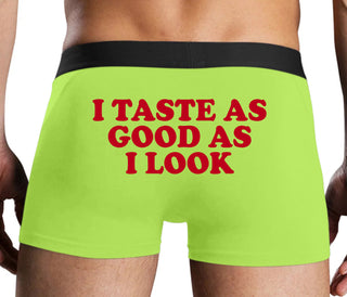 I Taste As Good As I Look - Neon Yellow Boxer Brief