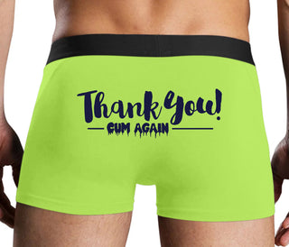 Thank You Cum Again - Neon Yellow Boxer Brief
