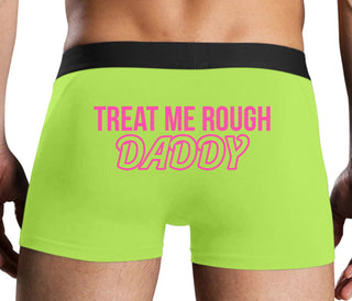 Treat Me Rough Daddy - Neon Yellow Boxer Brief