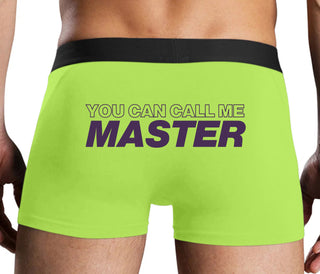 You Can Call Me Master - Neon Yellow Boxer Brief