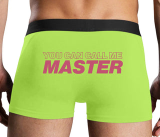 You Can Call Me Master - Neon Yellow Boxer Brief