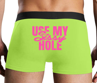 Use My Sissy Hole - Neon Yellow Boxer Brief