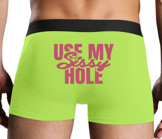 Use My Sissy Hole - Neon Yellow Boxer Brief