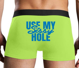 Use My Sissy Hole - Neon Yellow Boxer Brief