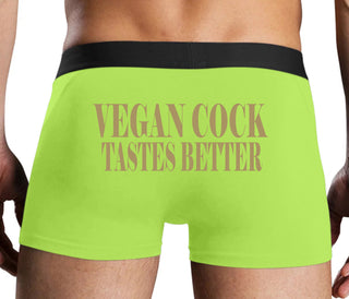 Vegan Cock Tastes Better - Neon Yellow Boxer Brief