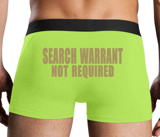 Search Warrant Not Required - Neon Yellow Boxer Brief