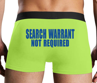 Search Warrant Not Required - Neon Yellow Boxer Brief