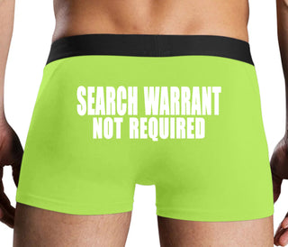 Search Warrant Not Required - Neon Yellow Boxer Brief