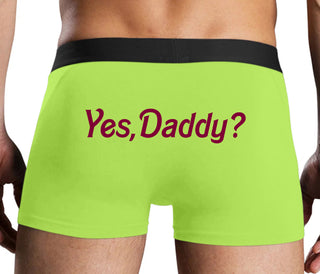 Yes Daddy ? - Neon Yellow Boxer Brief