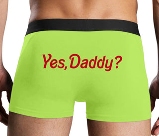 Yes Daddy ? - Neon Yellow Boxer Brief