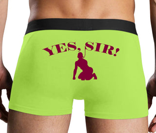 Yes Sir - Submissive Man - Neon Yellow Boxer Brief