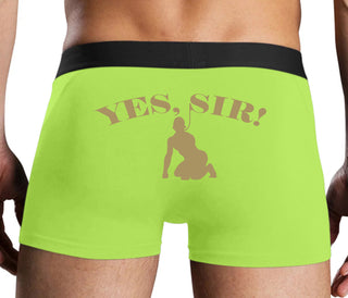 Yes Sir - Submissive Man - Neon Yellow Boxer Brief