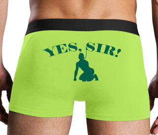 Yes Sir - Submissive Man - Neon Yellow Boxer Brief
