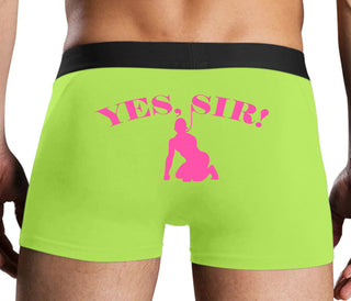 Yes Sir - Submissive Man - Neon Yellow Boxer Brief