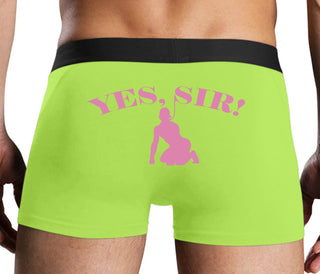 Yes Sir - Submissive Man - Neon Yellow Boxer Brief