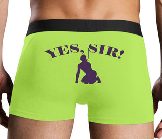 Yes Sir - Submissive Man - Neon Yellow Boxer Brief