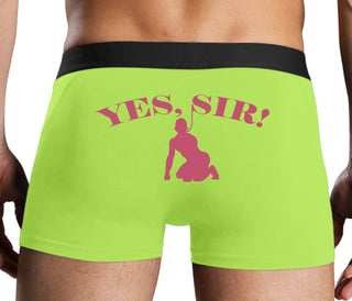 Yes Sir - Submissive Man - Neon Yellow Boxer Brief