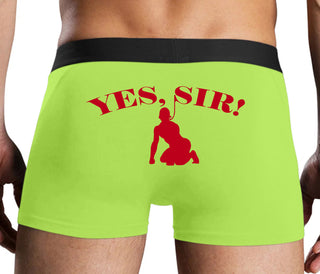 Yes Sir - Submissive Man - Neon Yellow Boxer Brief