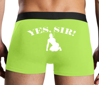 Yes Sir - Submissive Man - Neon Yellow Boxer Brief