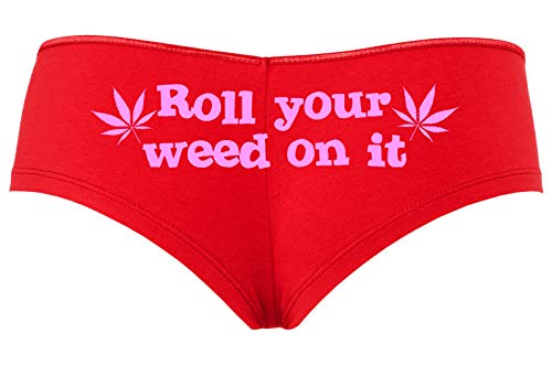 Roll Your Weed on It - Red Boyshort Panties