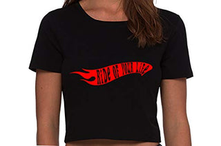 Ride of Your Life - Black Crop Tank Top