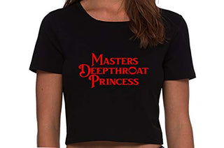 Masters Deepthroat Princess - Black Crop Top