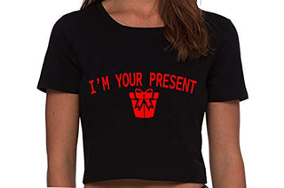 I'm Your Present - Black Crop Top