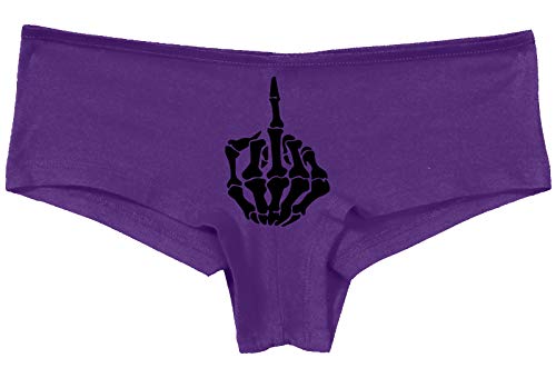 Knaughty Knickers Bony Hand Flipping Off Rave Party Festival Purple Booty Short