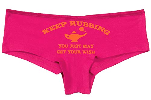 Knaughty Knickers Keep Rubbing You May Get What You Want Genie Pink Boyshort