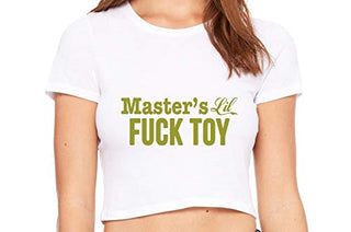 Masters Little Fuck Toy - White Crop Top
