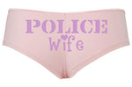 Knaughty Knickers Police Wife Sheriff LEO Thin Blue Line Cute Sexy Pink Boyshort