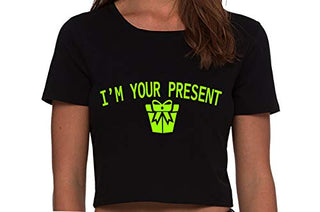 I'm Your Present - Black Crop Top