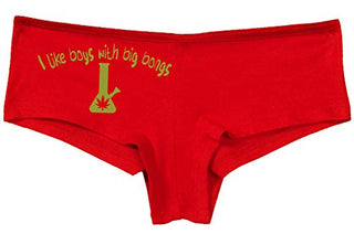 I Like Boys With Big Bongs - Red Boyshort