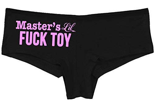 Knaughty Knickers Masters Little Fuck Toy Piece Of Ass Black Boyshort Underwear