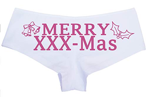 Knaughty Knickers Christmas Merry XXX-Mas Panties X-Rated Porn Star White Panties