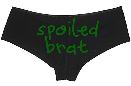 Knaughty Knickers Spoiled Brat DDLG Sexy Black Boyshort Panties For Little Sub