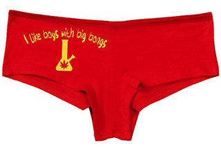 I Like Boys With Big Bongs - Red Boyshort