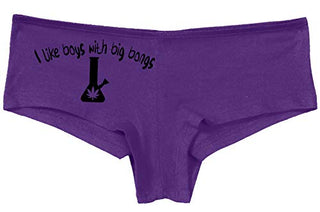 I Like Boys With Big Bongs - Purple Boyshort